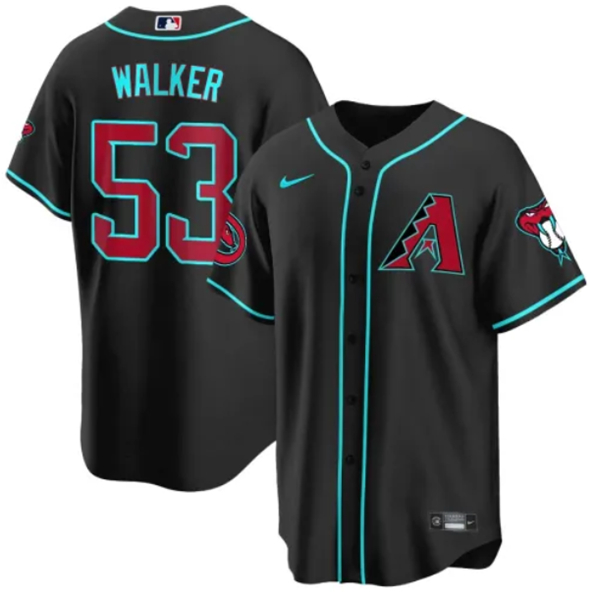 Men's Arizona Diamondbacks #53 Christian Walker Black 2024 Cool Base Stitched Baseball Jersey