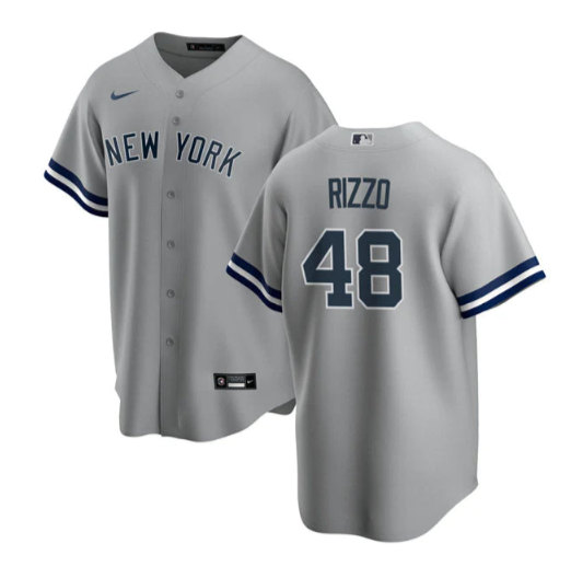 Men's New York Yankees #48 Anthony Rizzo Gray Cool Base Stitched Baseball Jersey