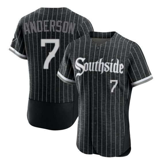 Men's Chicago White Sox #7 Tim Anderson 2021 City Connect Flex Base Stitched Jersey