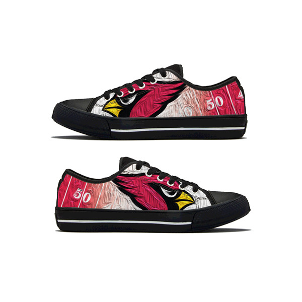 Women's Arizona Cardinals Low Top Canvas Sneakers 001