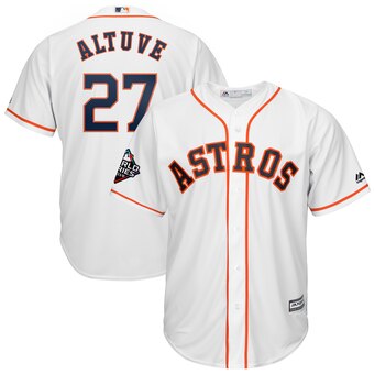 Men's Houston Astros #27 Jose Altuve Majestic White 2019 World Series Bound Cool Base Stitched MLB Jersey