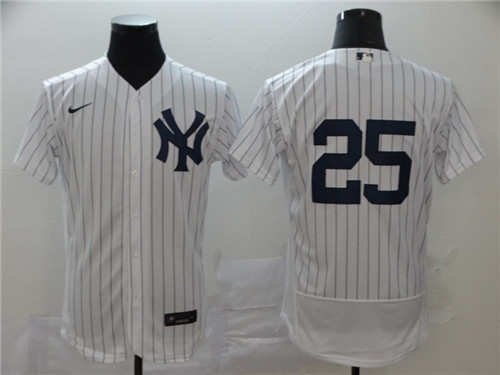 Men's New York Yankees #25 Gleyber Torres White Flex Base Stitched MLB Jersey