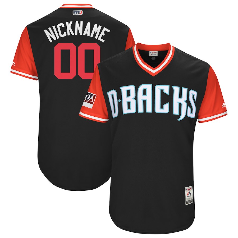Men's Arizona Diamondbacks Majestic Black/Red 2018 Players' Weekend Pick-A-Player Roster Stitched MLB Jersey