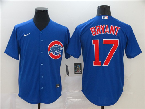 Men's Chicago Cubs #17 Kris Bryant Royal Cool Base Stitched MLB Jersey