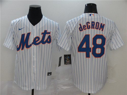 Men's New York Mets #48 Jacob DeGrom White Cool Base Stitched MLB Jersey