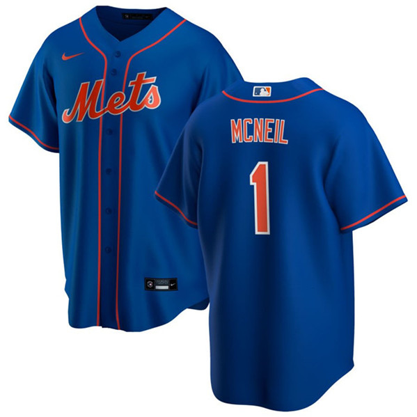 Men's New York Mets #1 Jeff McNeil Royal Cool Base Stitched Jersey