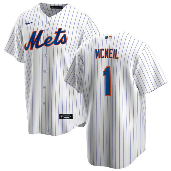 Men's New York Mets #1 Jeff McNeil White Cool Base Stitched Jersey