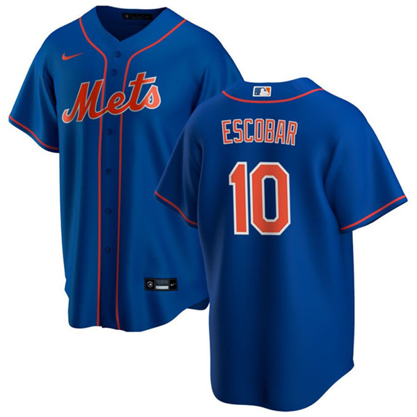 Men's New York Mets #10 Eduardo Escobar Royal Cool Base Stitched Jersey