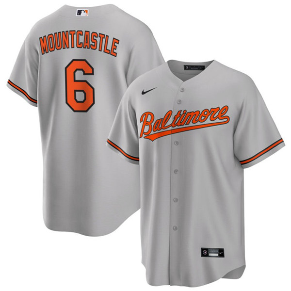 Men's Baltimore Orioles #6 Ryan Mountcastle Gray Cool Base Stitched Jersey