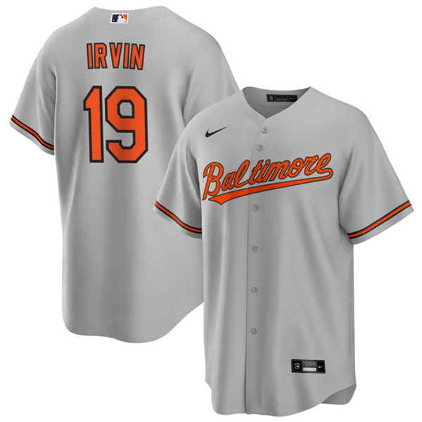 Men's Baltimore Orioles #19 Cole Irvin Gray Cool Base Stitched Jersey