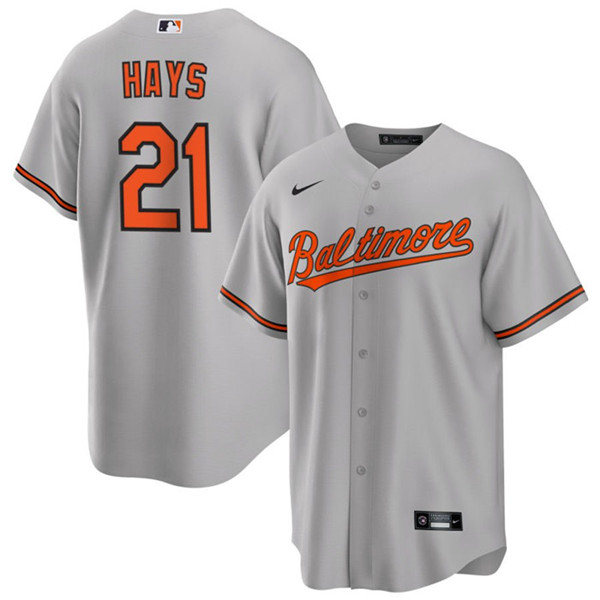 Men's Baltimore Orioles #21 Austin Hays Gray Cool Base Stitched Jersey