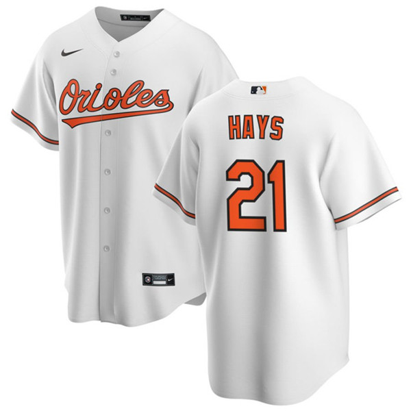 Men's Baltimore Orioles #21 Austin Hays White Cool Base Stitched Jersey ...