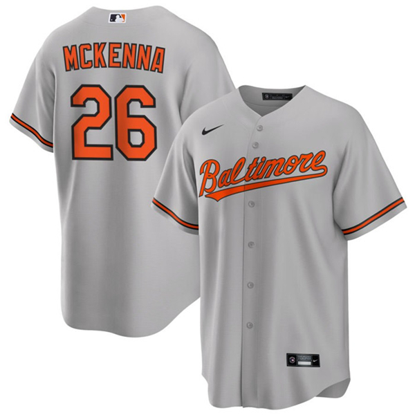 Men's Baltimore Orioles #26 Ryan McKenna Gray Cool Base Stitched Jersey