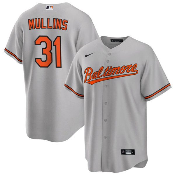Men's Baltimore Orioles #31 Cedric Mullins Gray Cool Base Stitched Jersey