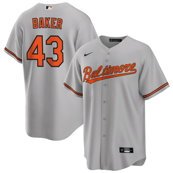 Men's Baltimore Orioles #43 Bryan Baker Gray Cool Base Stitched Jersey