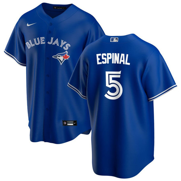 Men's Toronto Blue Jays #5 Santiago Espinal Royal Cool Base Stitched Jersey