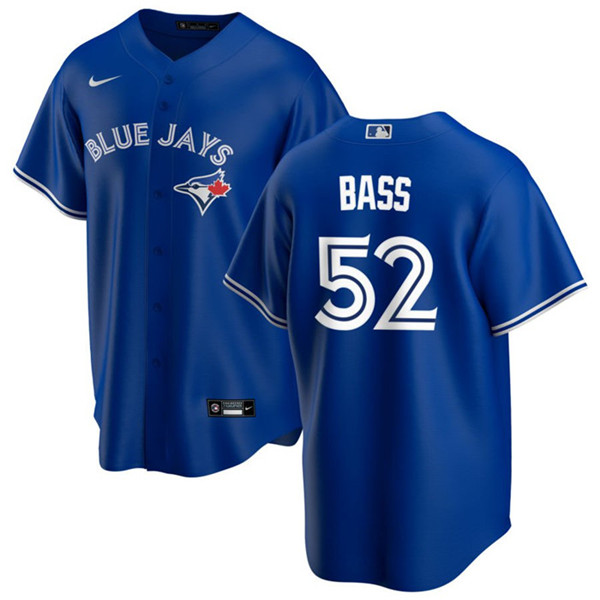 Men's Toronto Blue Jays #52 Anthony Bass Royal Cool Base Stitched Jersey