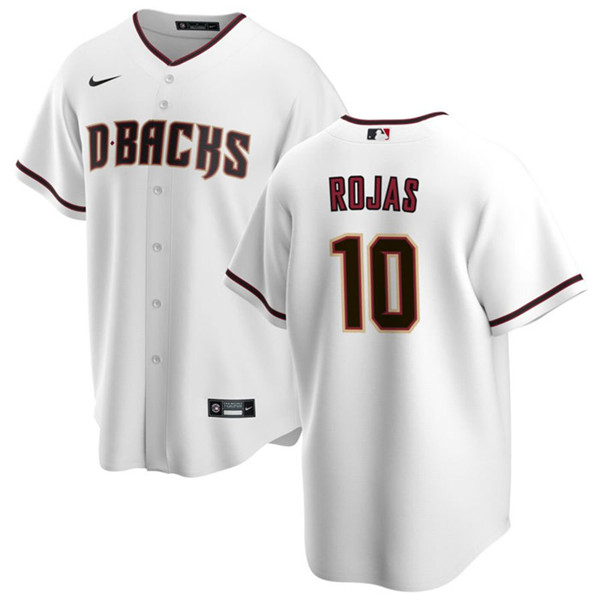 Men's Arizona Diamondbacks #10 Josh Rojas White Cool Base Stitched Baseball Jersey