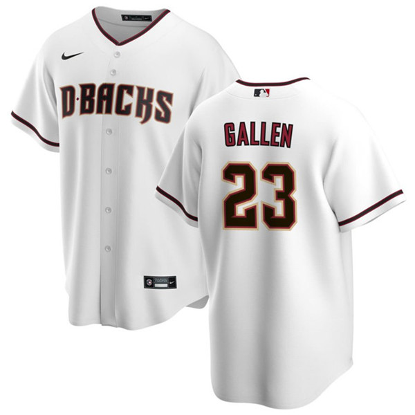 Men's Arizona Diamondbacks #23 Zac Gallen White Cool Base Stitched Baseball Jersey