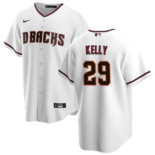 Men's Arizona Diamondbacks #29 Merrill Kelly White Cool Base Stitched Baseball Jersey