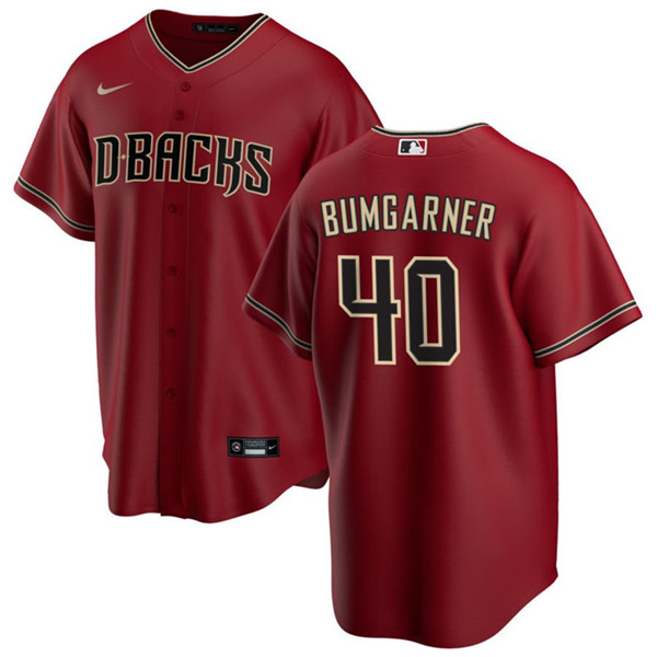 Men's Arizona Diamondbacks #40 Madison Bumgarner Red Cool Base Stitched Baseball Jersey