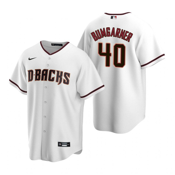 Men's Arizona Diamondbacks #40 Madison Bumgarner White Cool Base Stitched Baseball Jersey