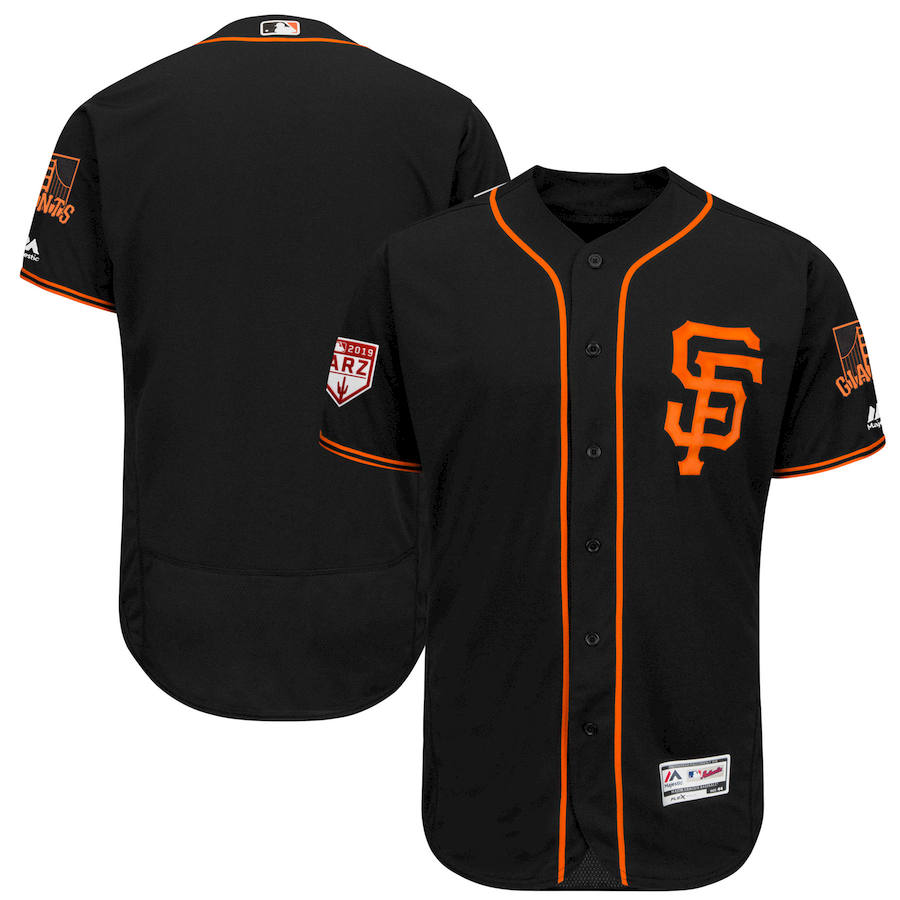 Men's San Francisco Giants Blank Black 2019 Spring Training Flex Base Stitched MLB Jersey