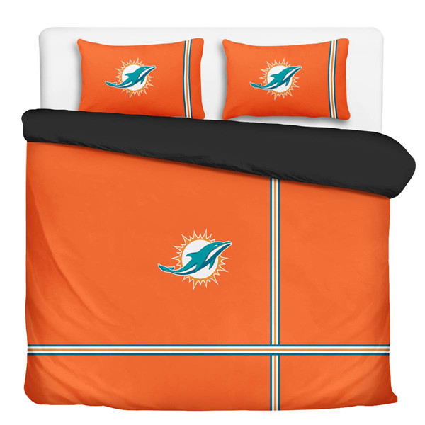 Miami Dolphins 3Piece Full Bedding 001 [NFL_Dolphins_bedding_001