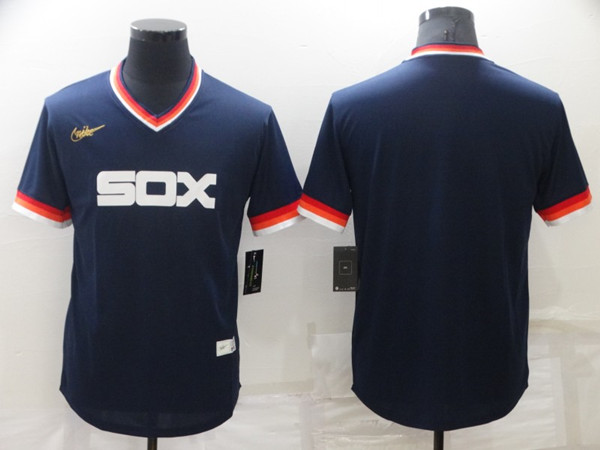 Men's Chicago White Sox Blank Navy Stitched Jersey
