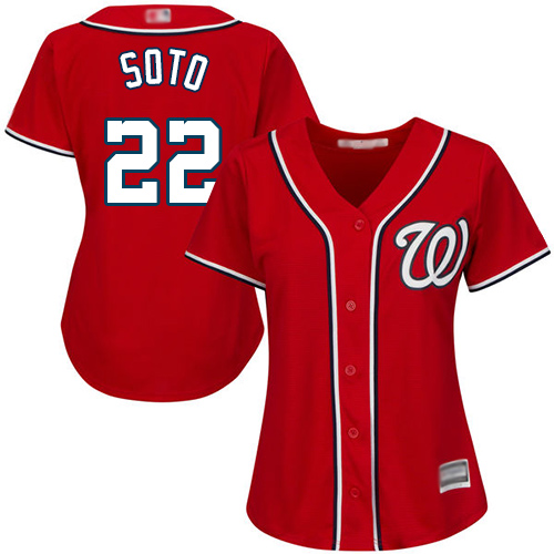 Washington Nationals #22 Juan Soto Red Stitched MLB Jersey(Run Small)