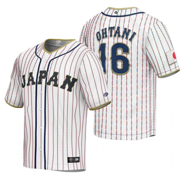 Men's Japan Baseball #16 Shohei Ohtani 2023 White World Baseball Classic Stitched Jersey
