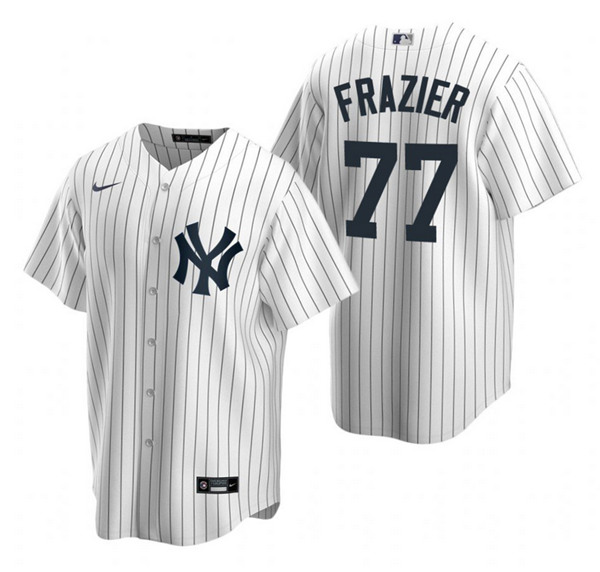 Men's New York Yankees #77 Clint Frazier White Cool Base Stitched MLB Jersey