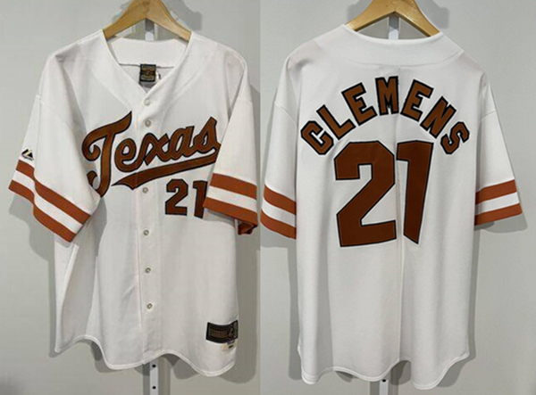 Men's #21 Roger Clemens White Stitched Baseball Jersey