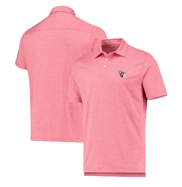 Men's Cleveland Guardians Pink Team Logo Polo T-Shirt