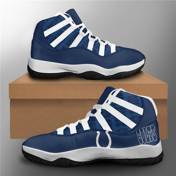 Men's Indianapolis Colts Air Jordan 11 Sneakers 002