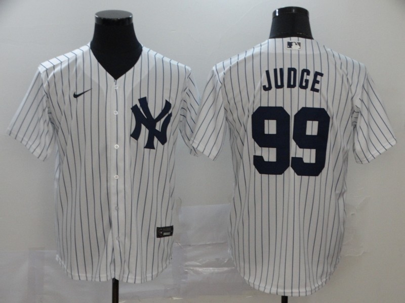 Men's New York Yankees #99 Aaron Judge White Cool Base Stitched MLB Jersey