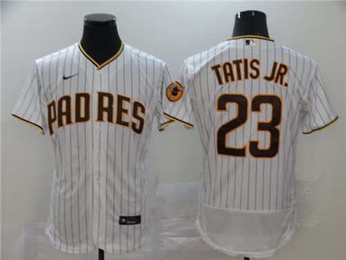 Men's San Diego Padres #23 Fernando Tatis Jr. White Flex Base Stitched MLB Jersey