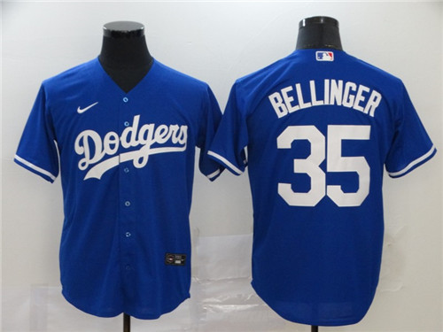 Men's Los Angeles Dodgers #35 Cody Bellinger Majestic Royal Cool Base Stitched MLB Jersey