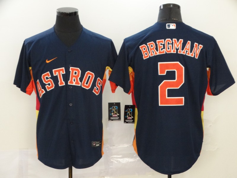 Men's Houston Astros #2 Alex Bregman Navy Cool Base Stitched MLB Jersey