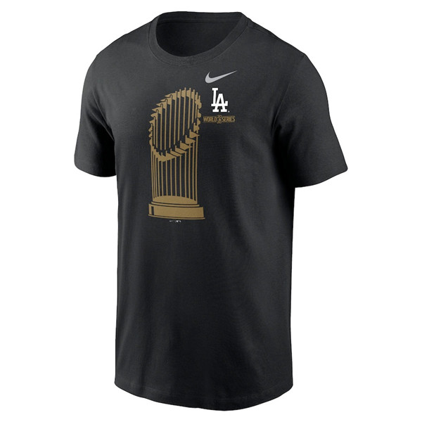 Men's Los Angeles Dodgers Black 2020 World Series Champions T-shirt