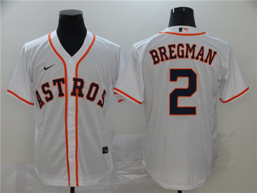 Men's Houston Astros #2 Alex Bregman White Cool Base Stitched MLB Jersey
