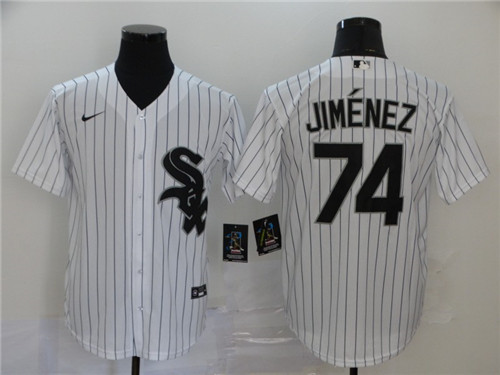 Men's Chicago White Sox Blank #74 Eloy Jiménez White Cool Base Stitched MLB Jersey