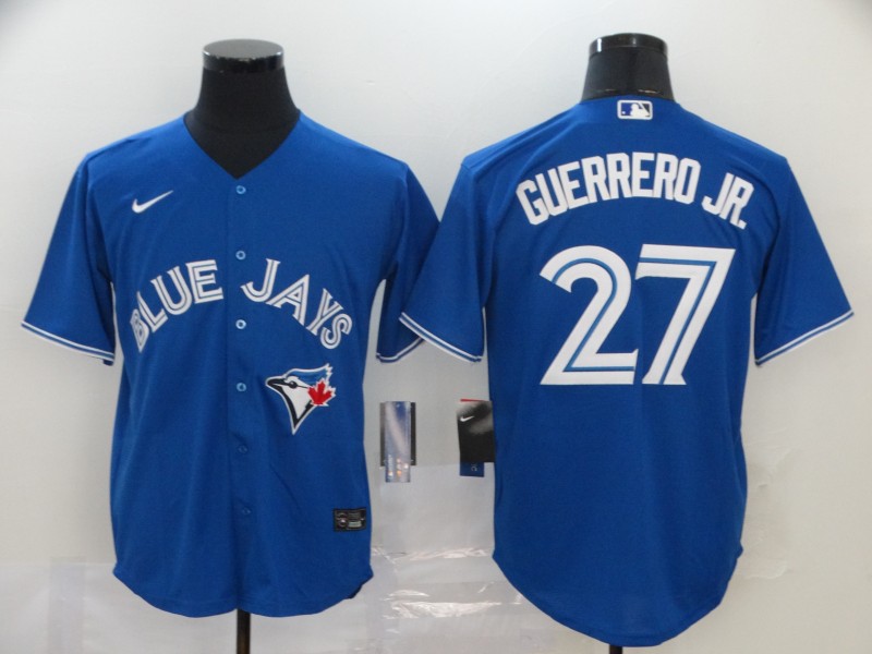 Men's Toronto Blue Jays #27 Vladimir Guerrero Jr. Majestic Blue Cool Base Stitched MLB Jersey