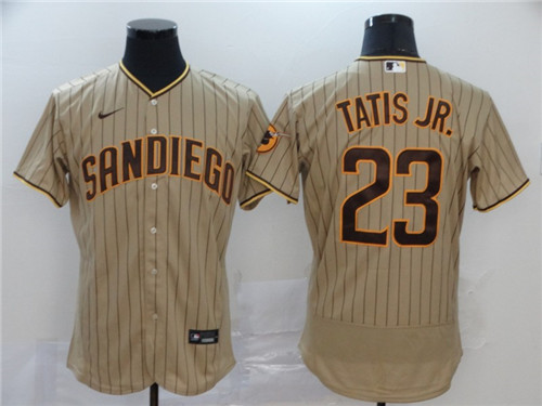 Men's San Diego Padres #23 Fernando Tatis Jr. 2020 Coffee Flex Base Stitched MLB Jersey