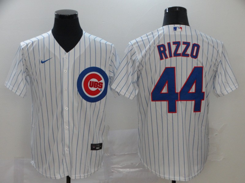 Men's Chicago Cubs #44 Anthony Rizzo White Cool Base Stitched MLB Jersey