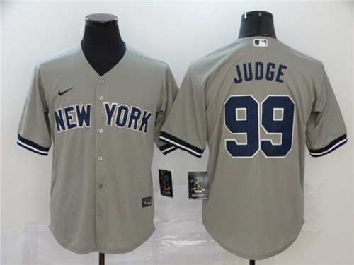 Men's New York Yankees #99 Aaron Judge Grey Cool Base Stitched MLB Jersey
