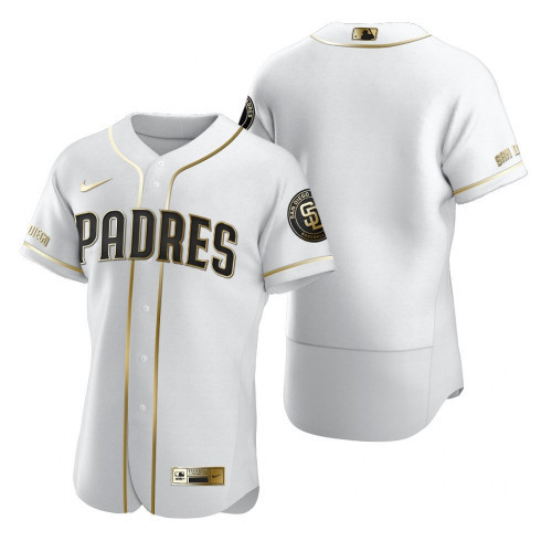 en's San Diego Padres Blank 2020 White Golden Stitched MLB Jersey