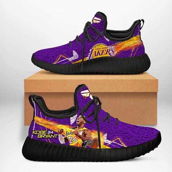 Women's Los Angeles Lakers Mesh Knit Sneakers/Shoes 007