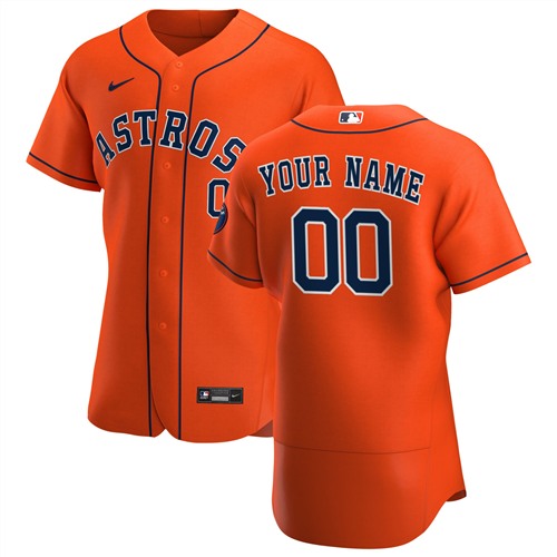 Men's Houston Astros Customized Authentic Stitched MLB Jersey