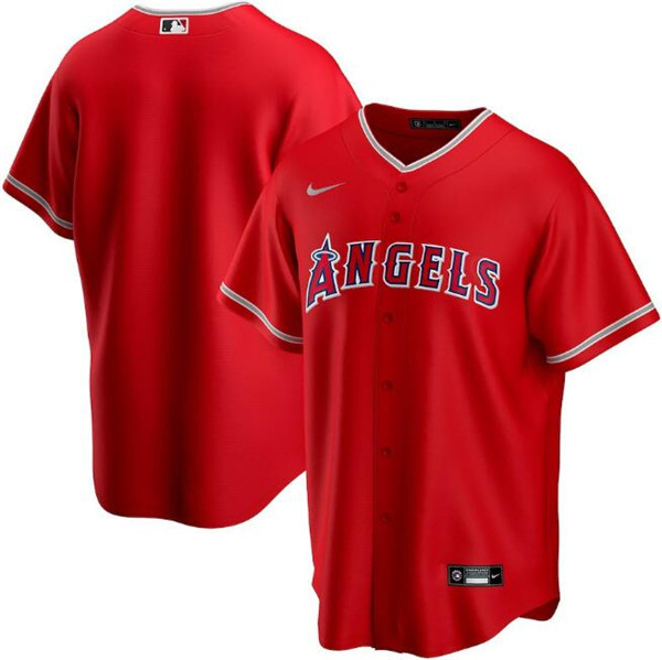 Men's Los Angeles Angels Red Cool Base Stitched MLB Jersey